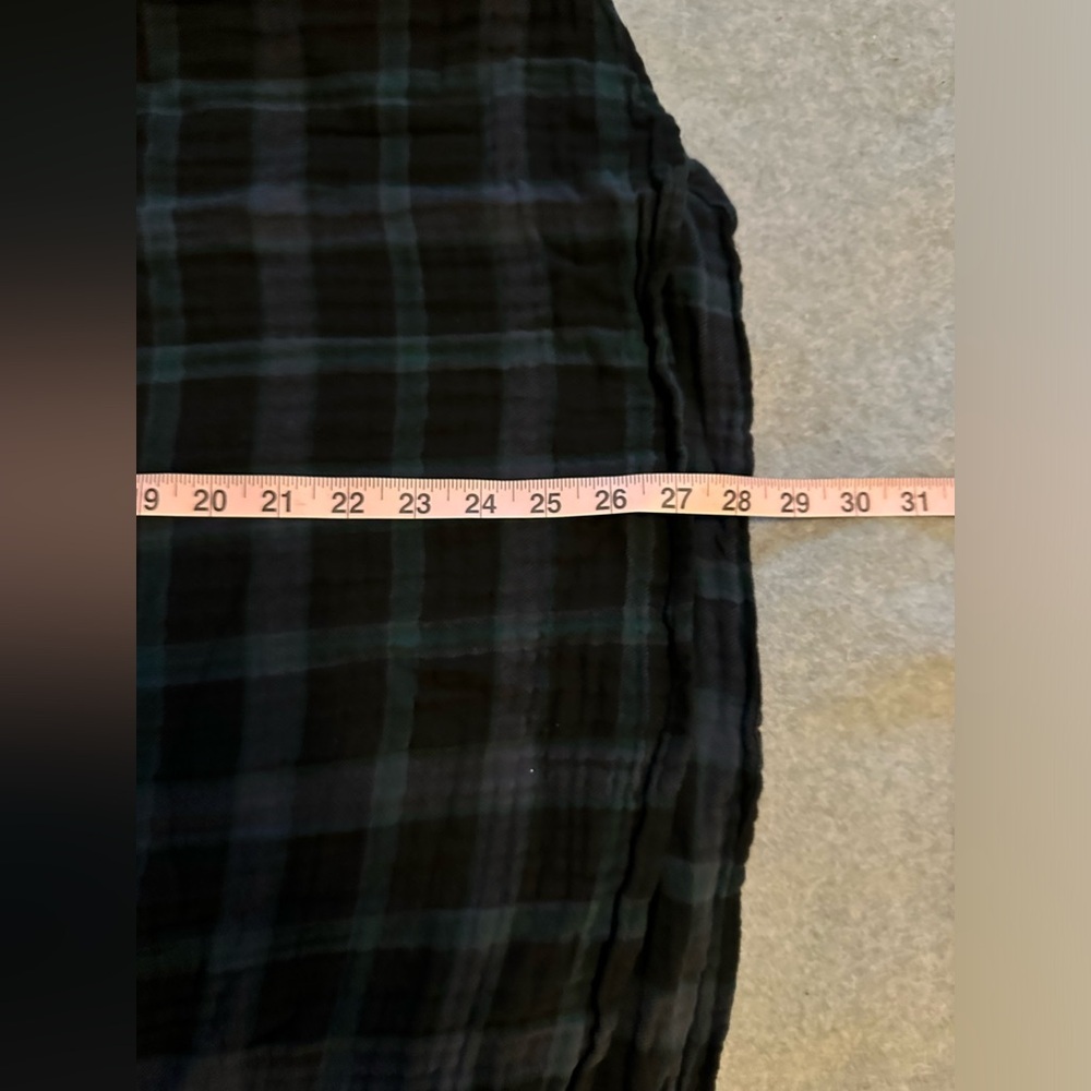 Madewell Lightspun Bubble-Sleeve Top in Plaid Dark Baltic size 4X - Picture 5 of 8